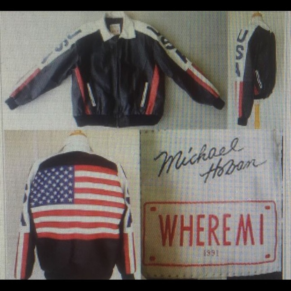 Michael Hoban bomber jacket Black leather 1x